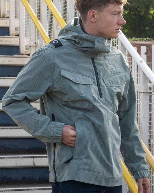 Ma.Strum Ma.strum Nylon Grid Smock Loden Forest