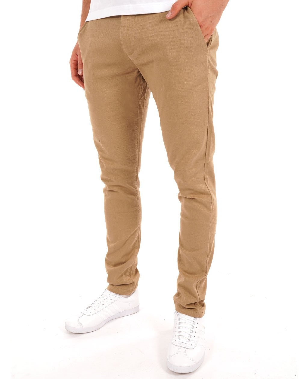 80er Casual Classics Strukturierte Chino Sand