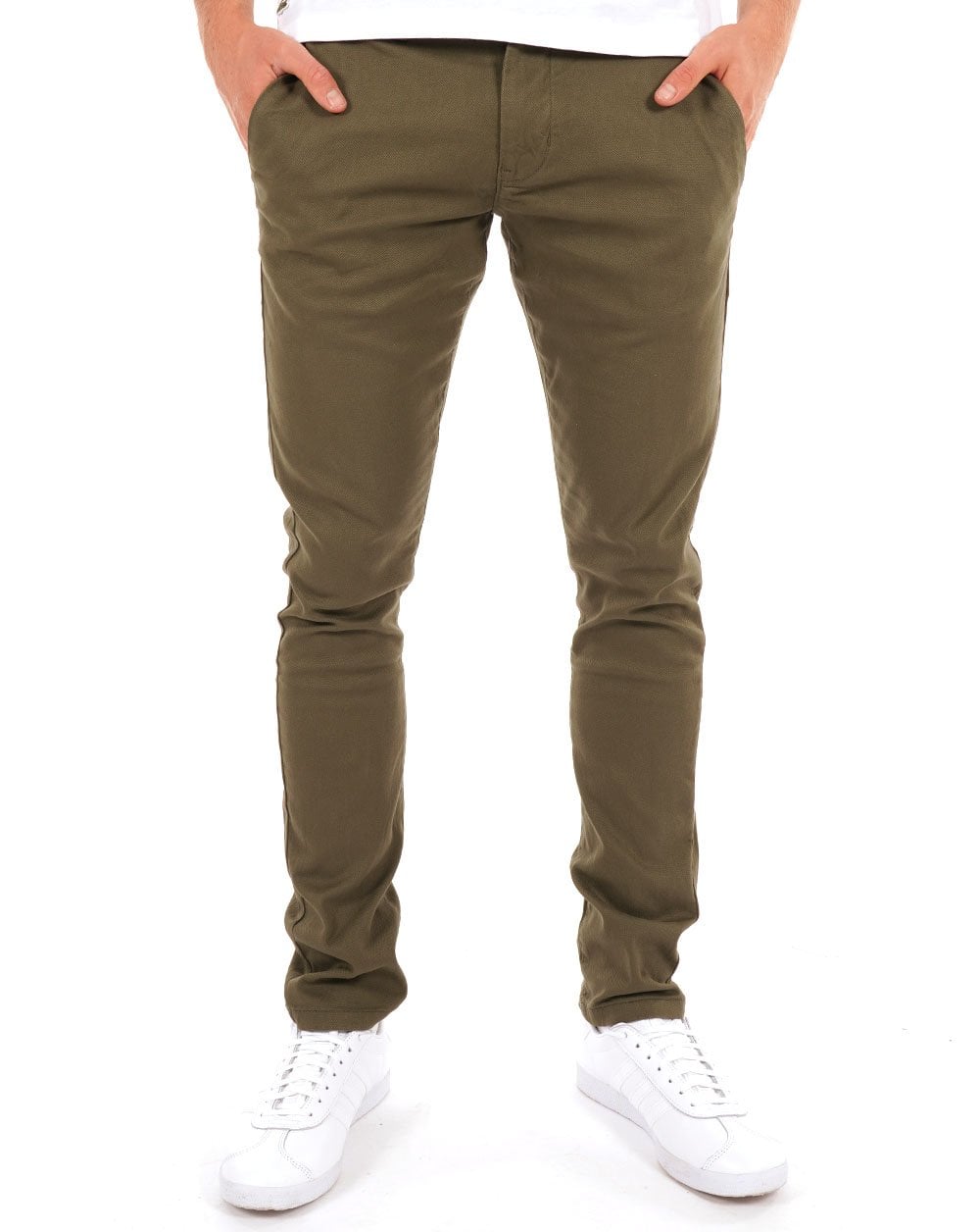 80er Casual Classics Strukturierte Chino Oliv