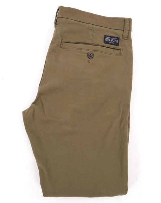 80er Casual Classics Strukturierte Chino Oliv
