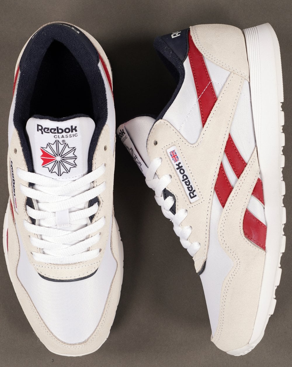 Reebok Classic Nylon Sneakers Weiß Rot Marine