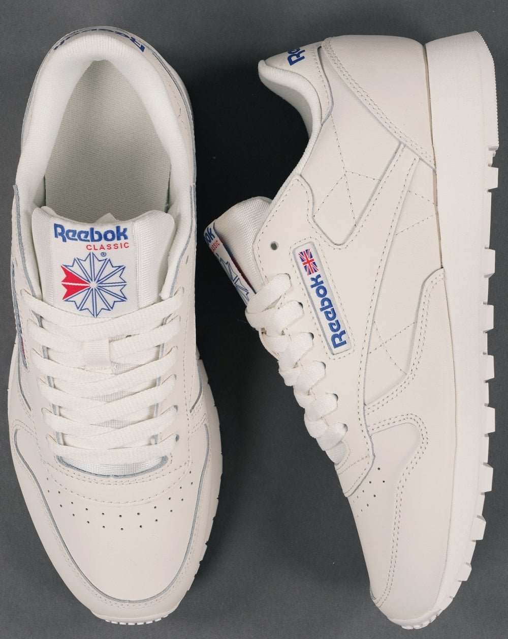 Reebok Classic Leather Sneakers Kreide/Blau/Rot