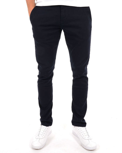 80s Casual Classics Strukturierte Chinohose Marineblau
