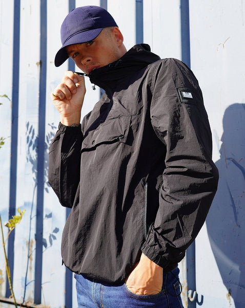 Weekend Offender 1/4 Zip Terrace Jacket Black