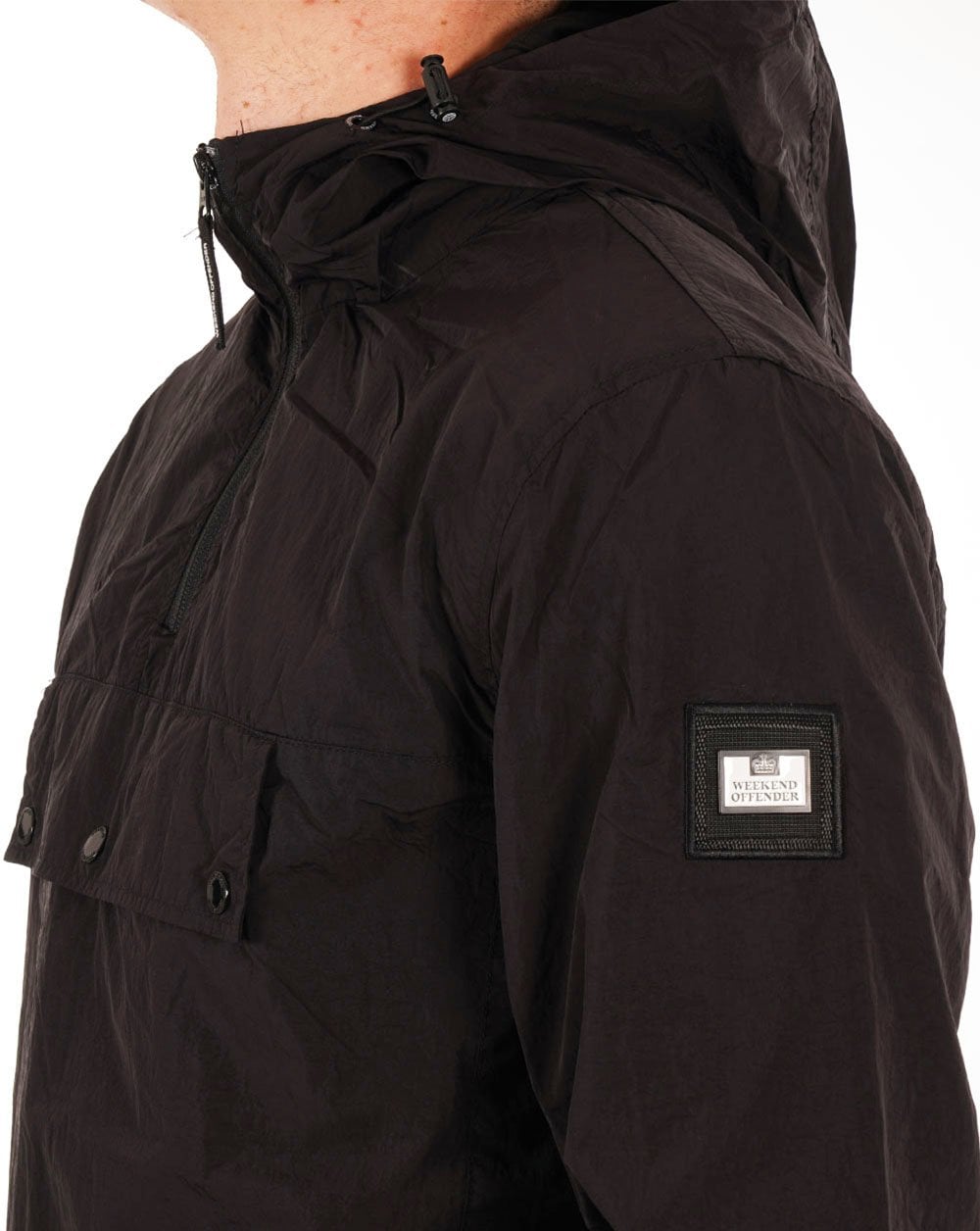 Weekend Offender 1/4 Zip Terrace Jacket Black