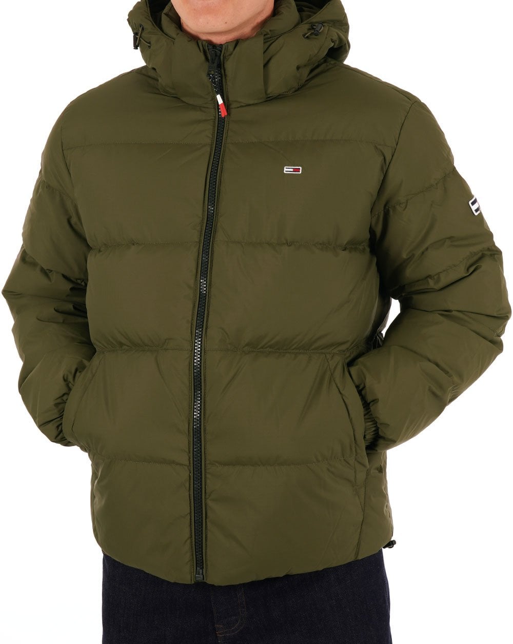 Tommy Jeans Essential Daunenjacke Olivgrün