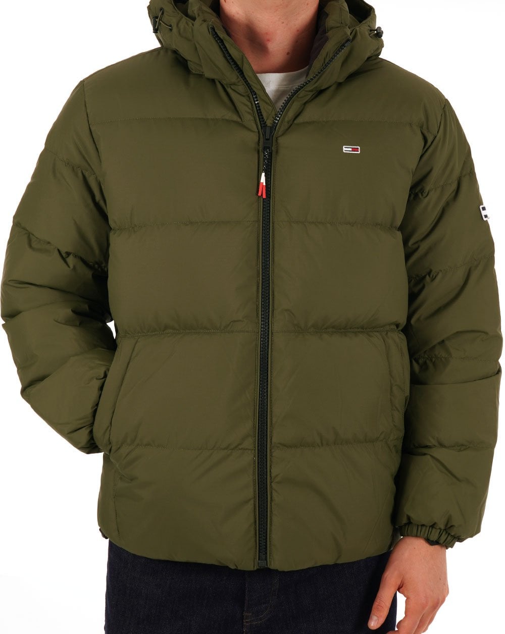 Tommy Jeans Essential Daunenjacke Olivgrün