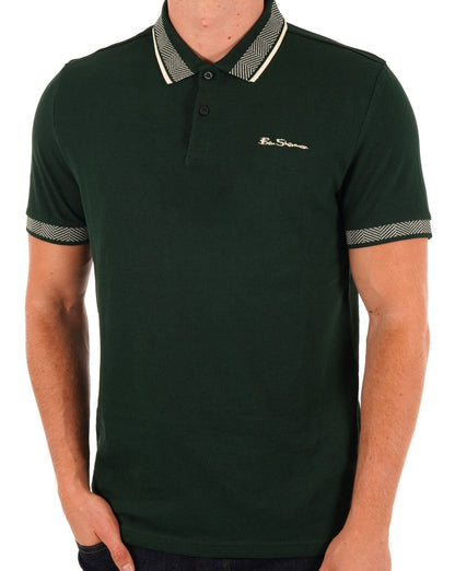 Ben Sherman Collar Interest Poloshirt Dunkelgrün
