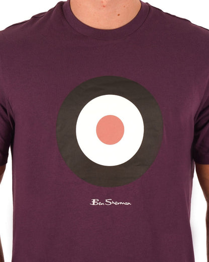 Ben Sherman Signature Target T-Shirt Pflaume