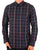 Ben Sherman Linear Check Shirt Dark Navy