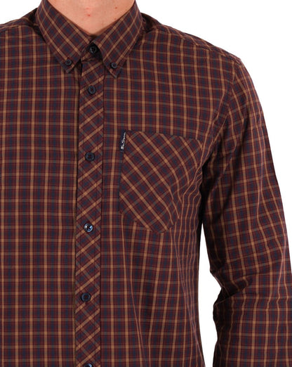 Ben Sherman House Check Hemd Aubergine