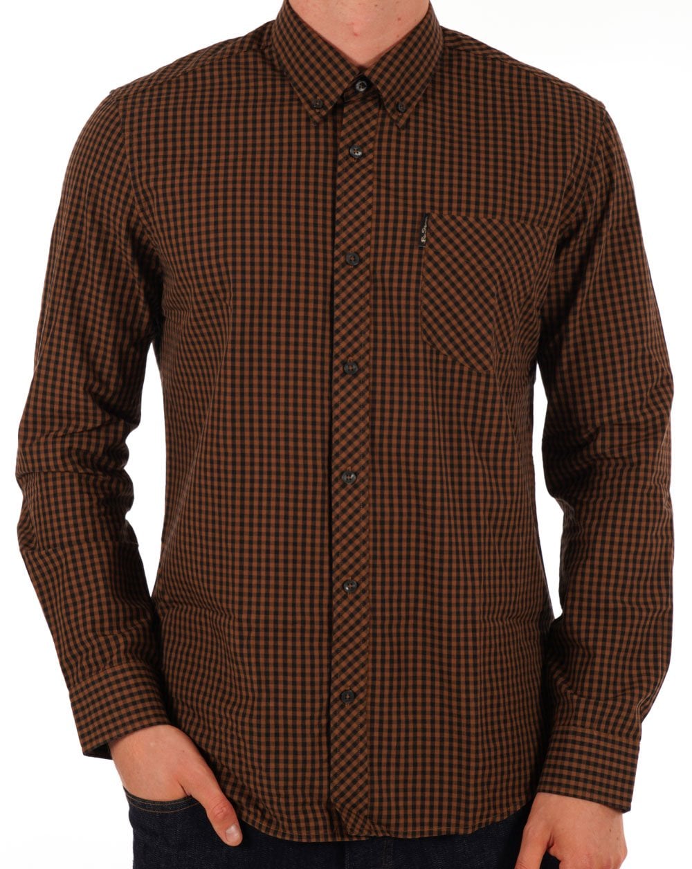 Ben Sherman Signature Gingham-Hemd Schwarz