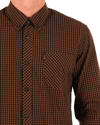 Ben Sherman Signature Gingham-Hemd Schwarz