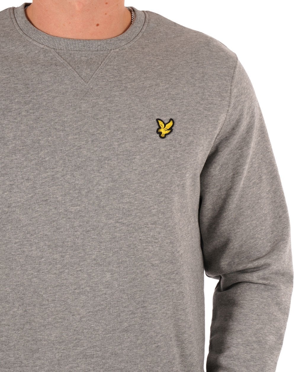 Lyle And Scott – Sweatshirt mit Rundhalsausschnitt, Mittelgrau meliert