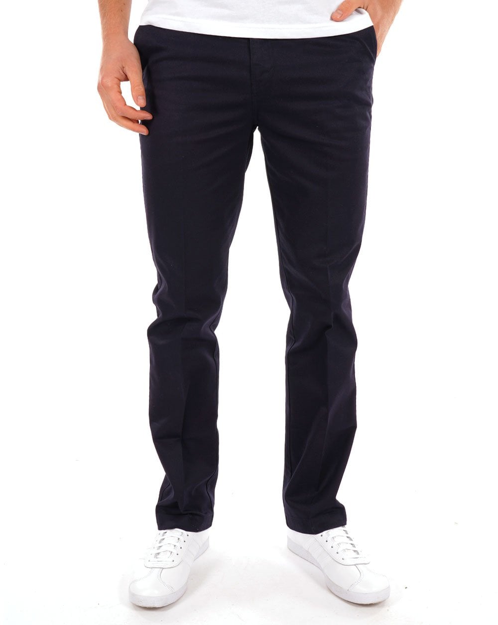 Real Hoxton – Hose mit Bügelfalten, Marineblau