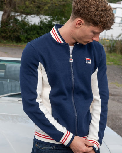 Fila Vintage Settanta Trainingsjacke, exklusiv, Pro Badge, Marineblau