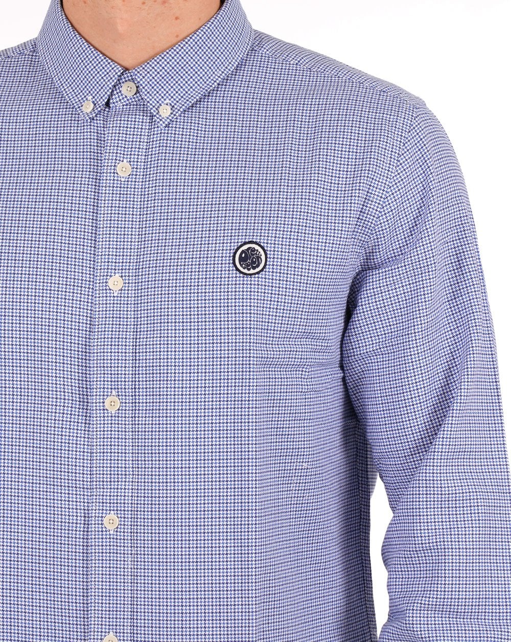 Pretty Green Hahnentritthemd Blau