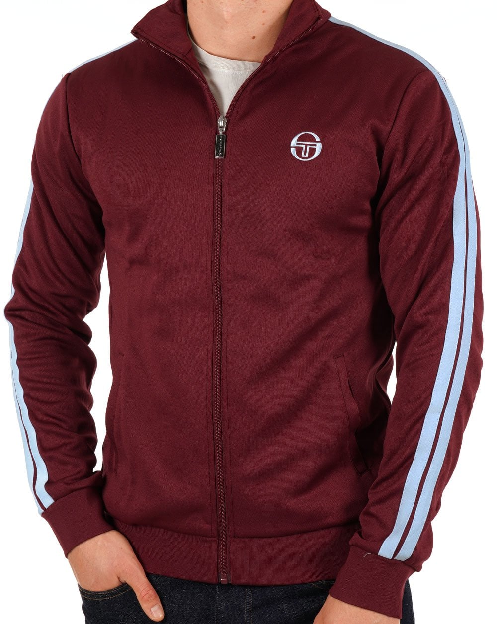 Sergio Tacchini Ace Track Top Weinrot/Himmelblau
