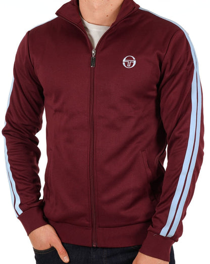Sergio Tacchini Ace Track Top Weinrot/Himmelblau