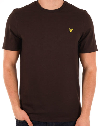 Lyle &amp; Scott – T-Shirt in dunkler Schokolade