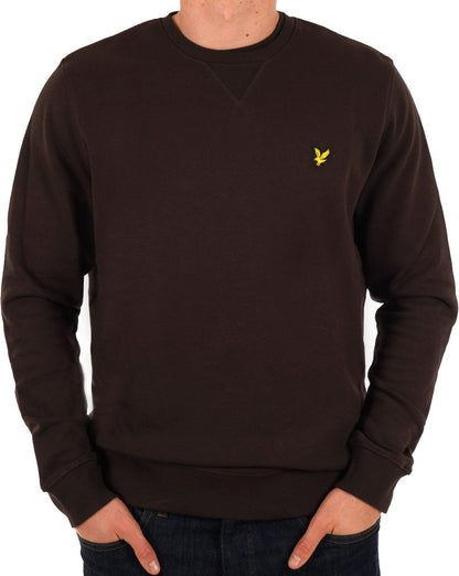 Lyle &amp; Scott – Sweatshirt mit Rundhalsausschnitt, dunkle Schokolade