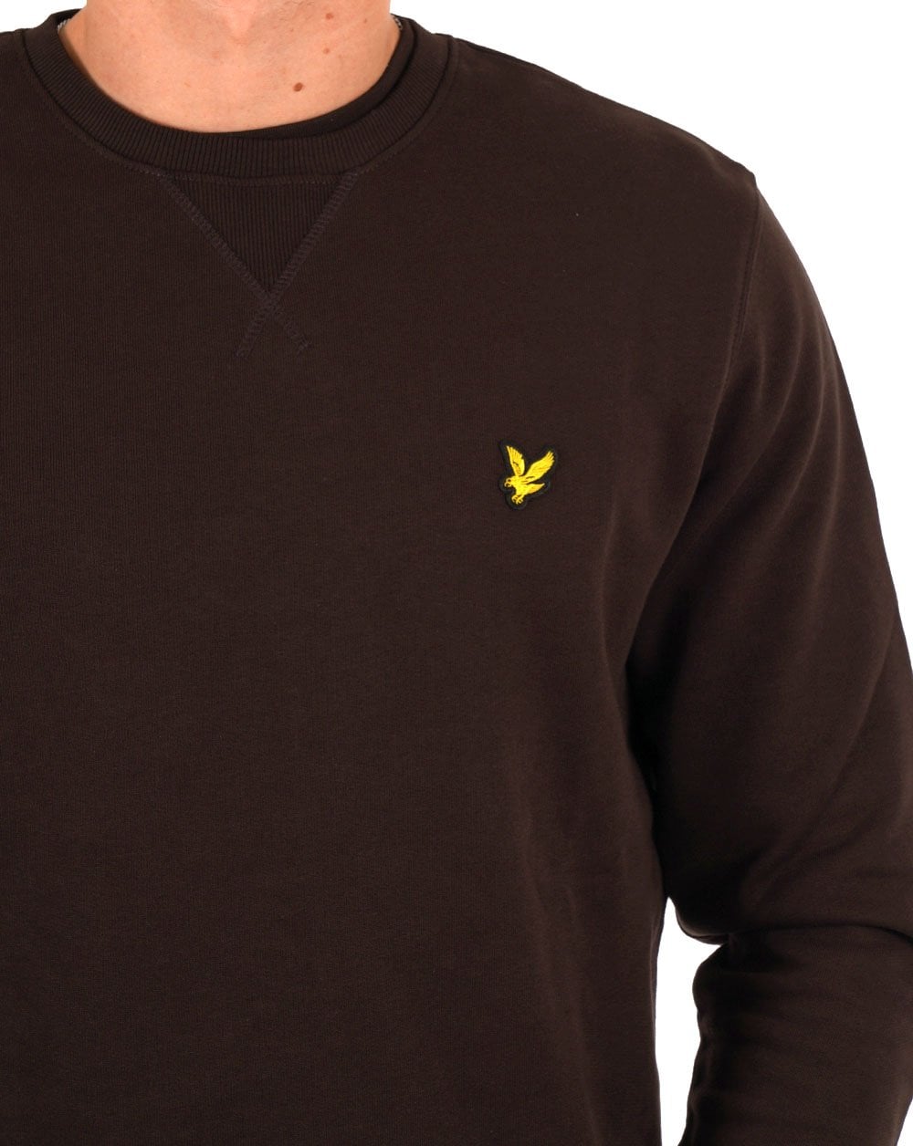 Lyle &amp; Scott – Sweatshirt mit Rundhalsausschnitt, dunkle Schokolade