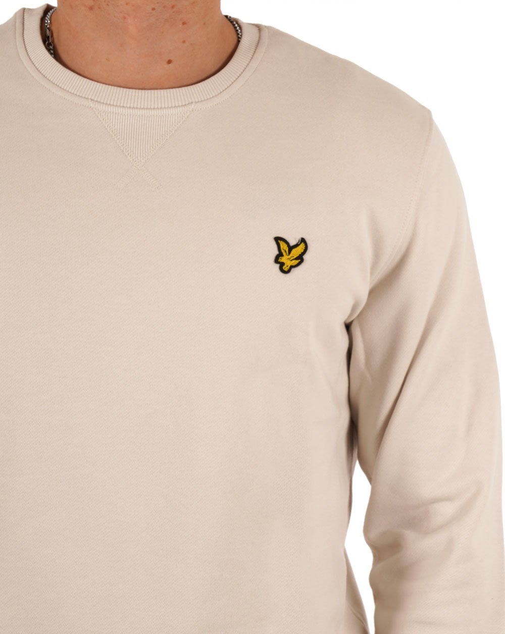 Lyle And Scott Sweatshirt mit Rundhalsausschnitt, Heller Nebel