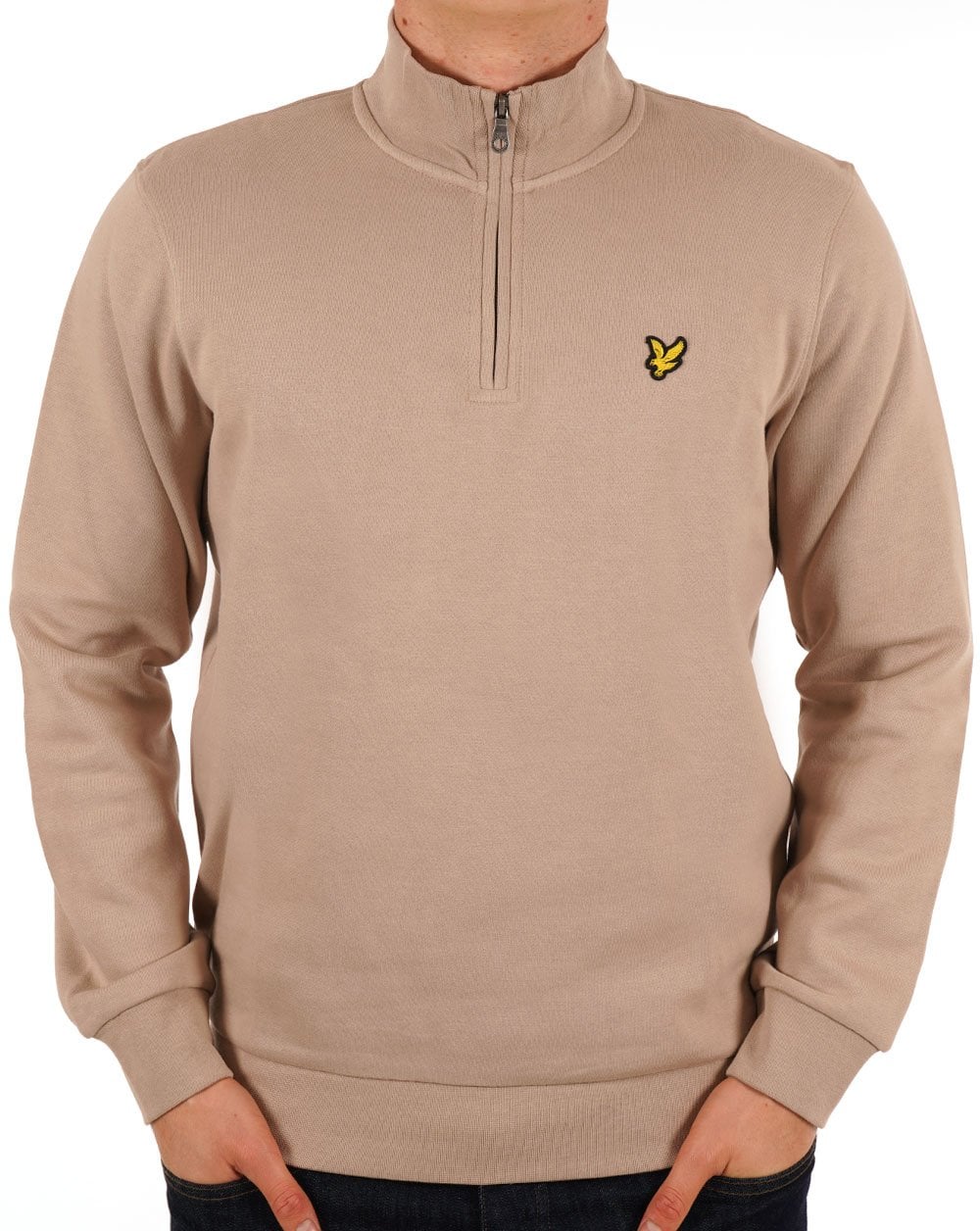 Lyle And Scott Sweatshirt mit Viertelreißverschluss Cobblestone