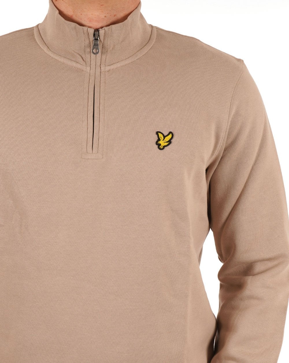 Lyle And Scott Sweatshirt mit Viertelreißverschluss Cobblestone
