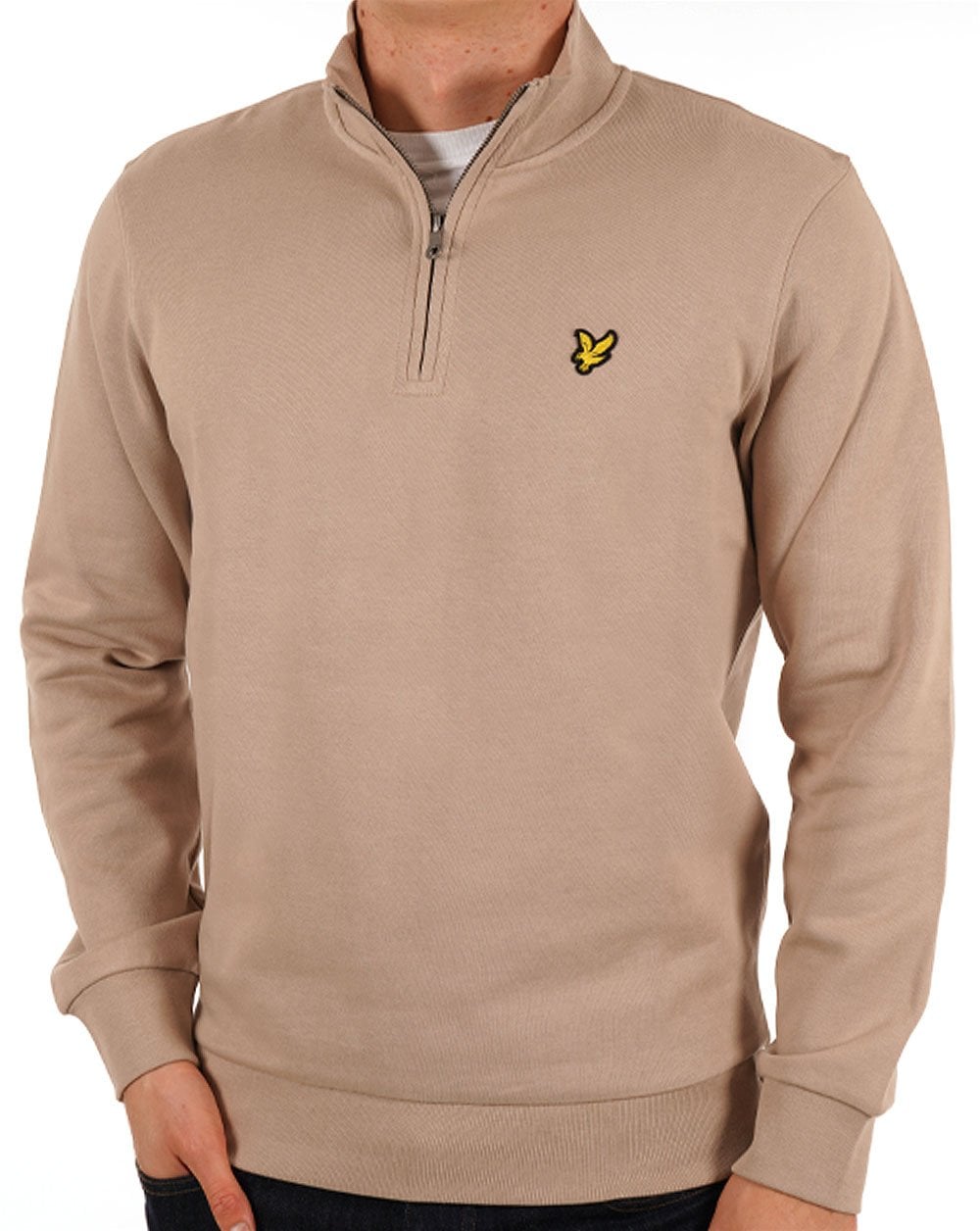 Lyle And Scott Sweatshirt mit Viertelreißverschluss Cobblestone