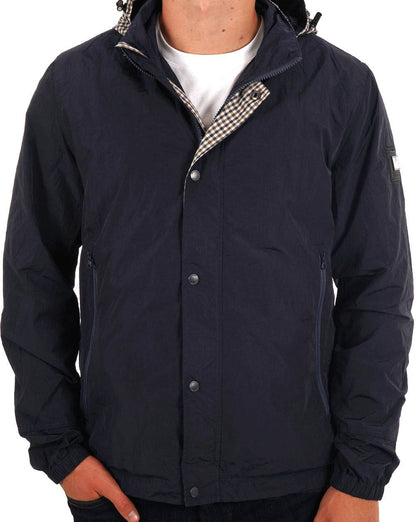 Weekend Offender Saunders AW Jacke Marineblau/Karo