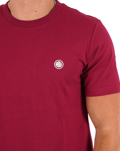 Pretty Green Mitchell T-Shirt Dunkelrosa