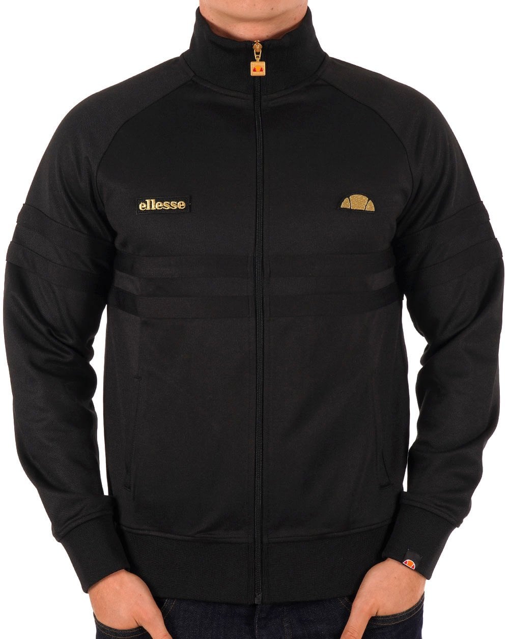 Ellesse – Rimini Trainingsjacke Schwarz/Gold