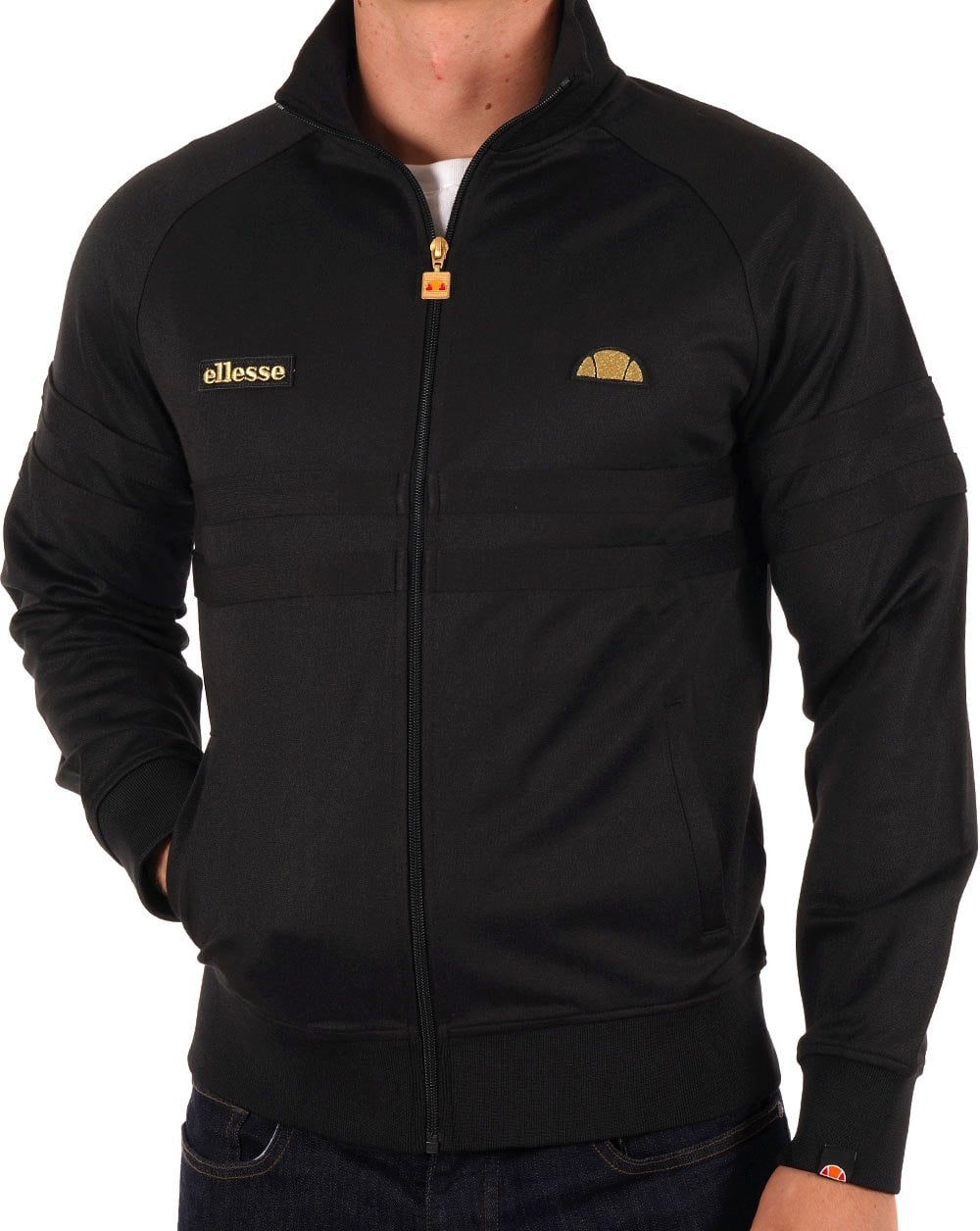 Ellesse – Rimini Trainingsjacke Schwarz/Gold