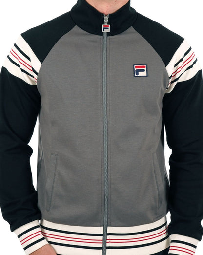 Fila Vintage Advantage Trainingsjacke Grau/Schwarz/Rot