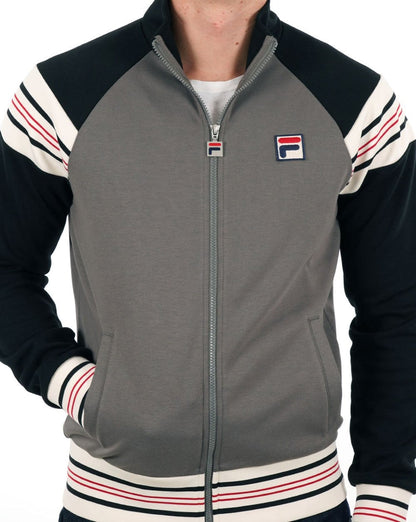 Fila Vintage Advantage Trainingsjacke Grau/Schwarz/Rot