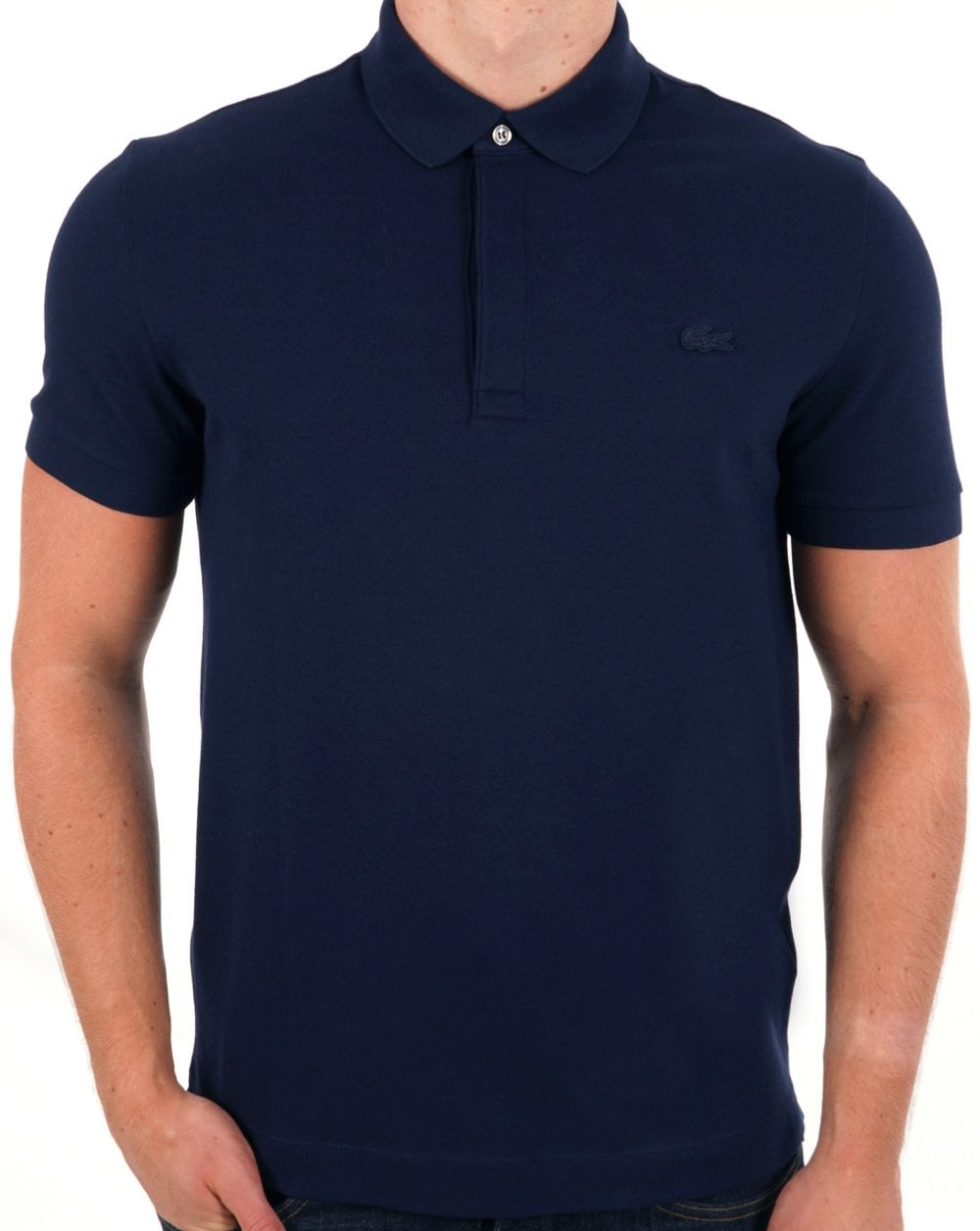 Lacoste Paris Tonal Polo Shirt Navy