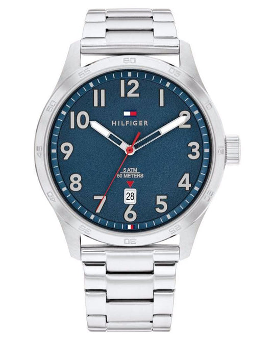 TOMMY WATCHES Tommy Hilfiger Uhren Forrest Uhr Silber/Blau