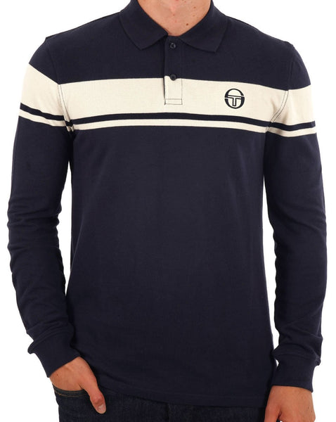 Sergio Tacchini Young Line Long Sleeve Polo Shirt Navy