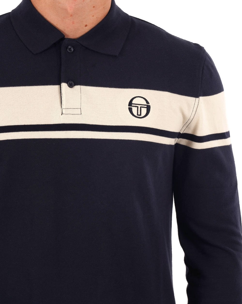 Sergio Tacchini Young Line Langarm-Poloshirt, Marineblau