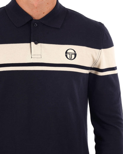 Sergio Tacchini Young Line Langarm-Poloshirt, Marineblau