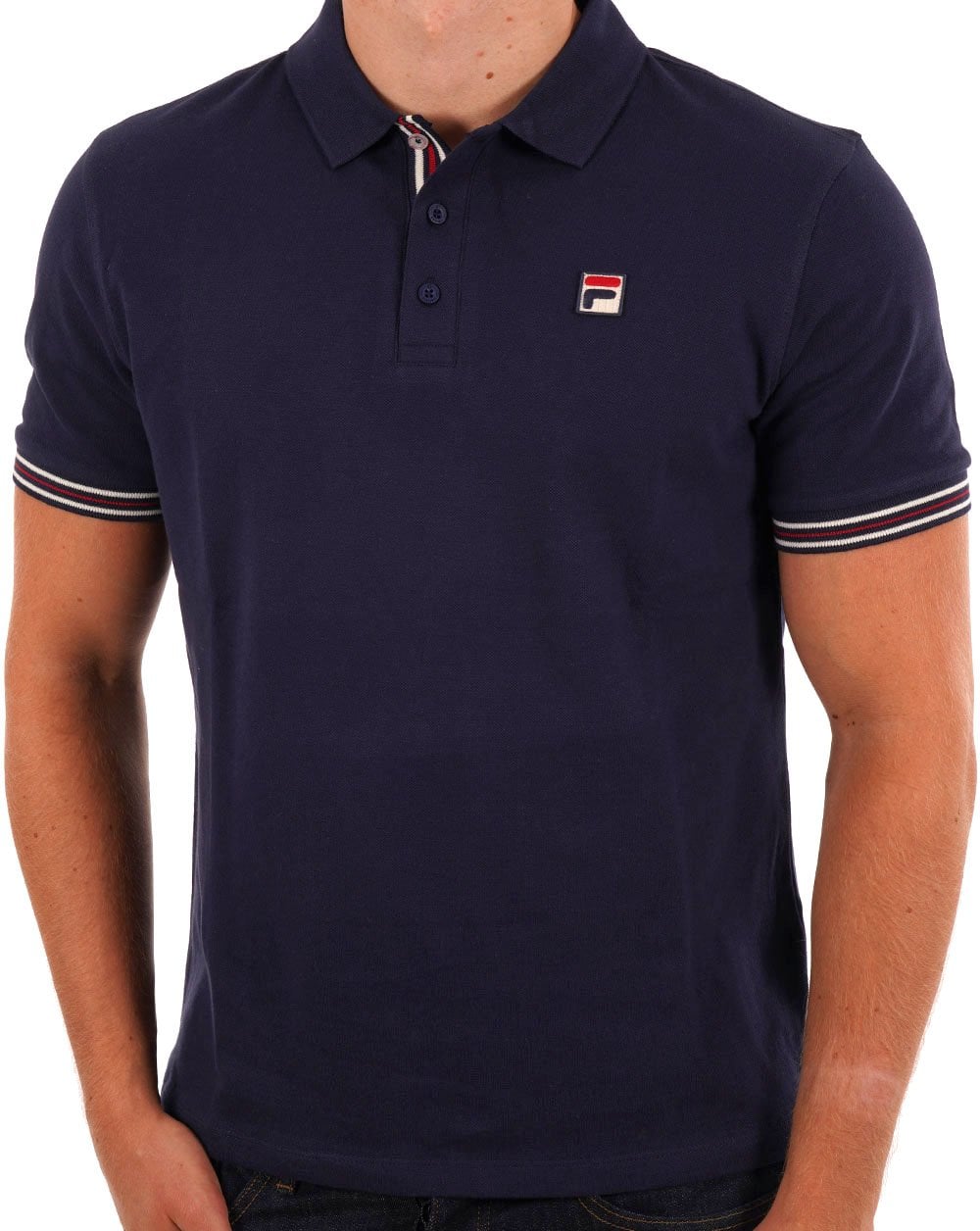 Fila Vintage Omari Polo Shirt Navy