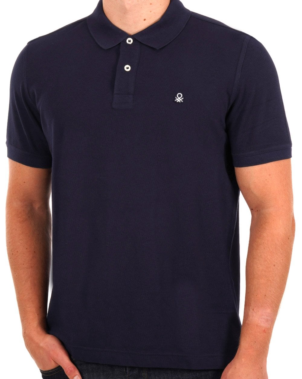 Benetton Poloshirt Marineblau