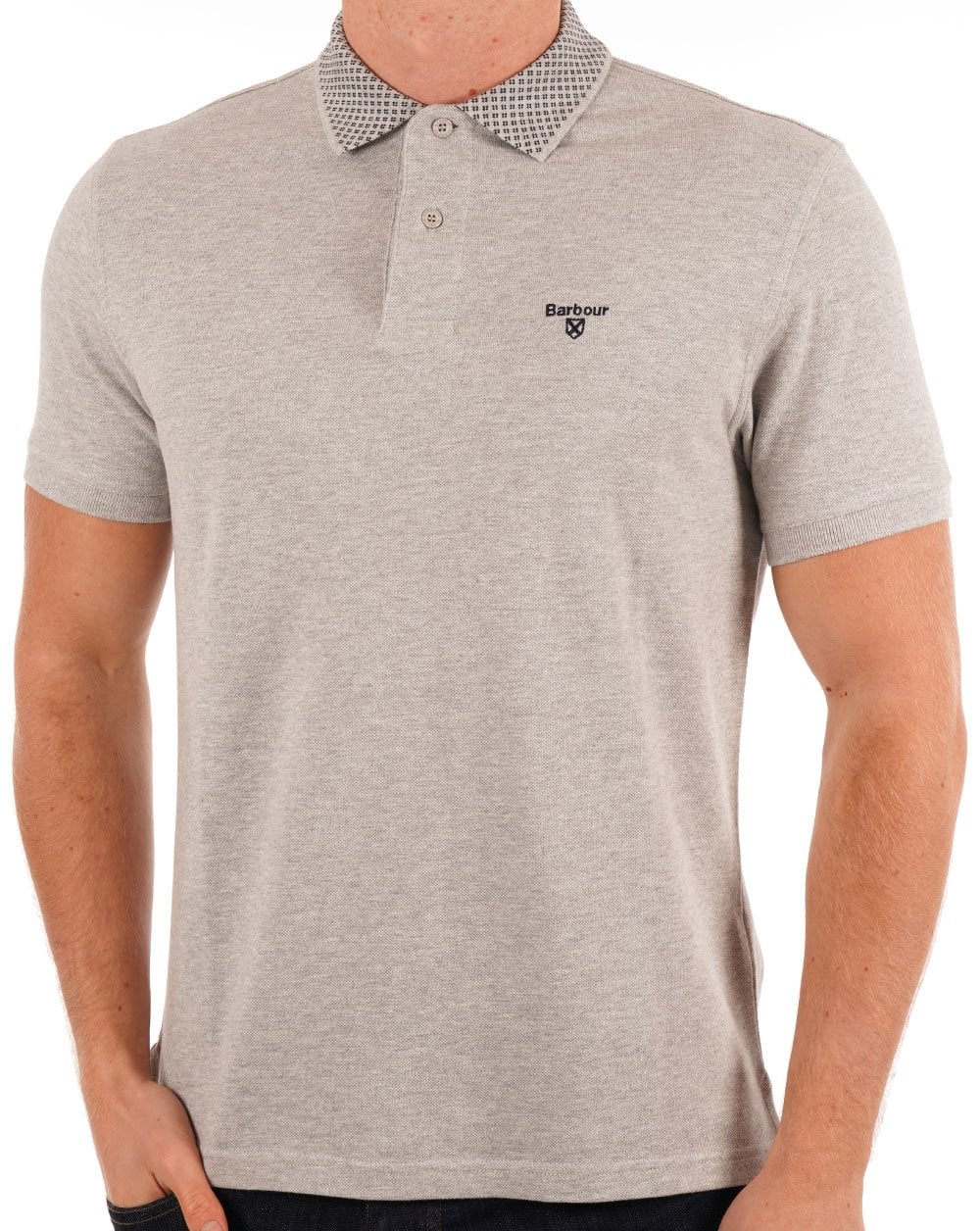 Barbour Bothian Poloshirt Graumeliert