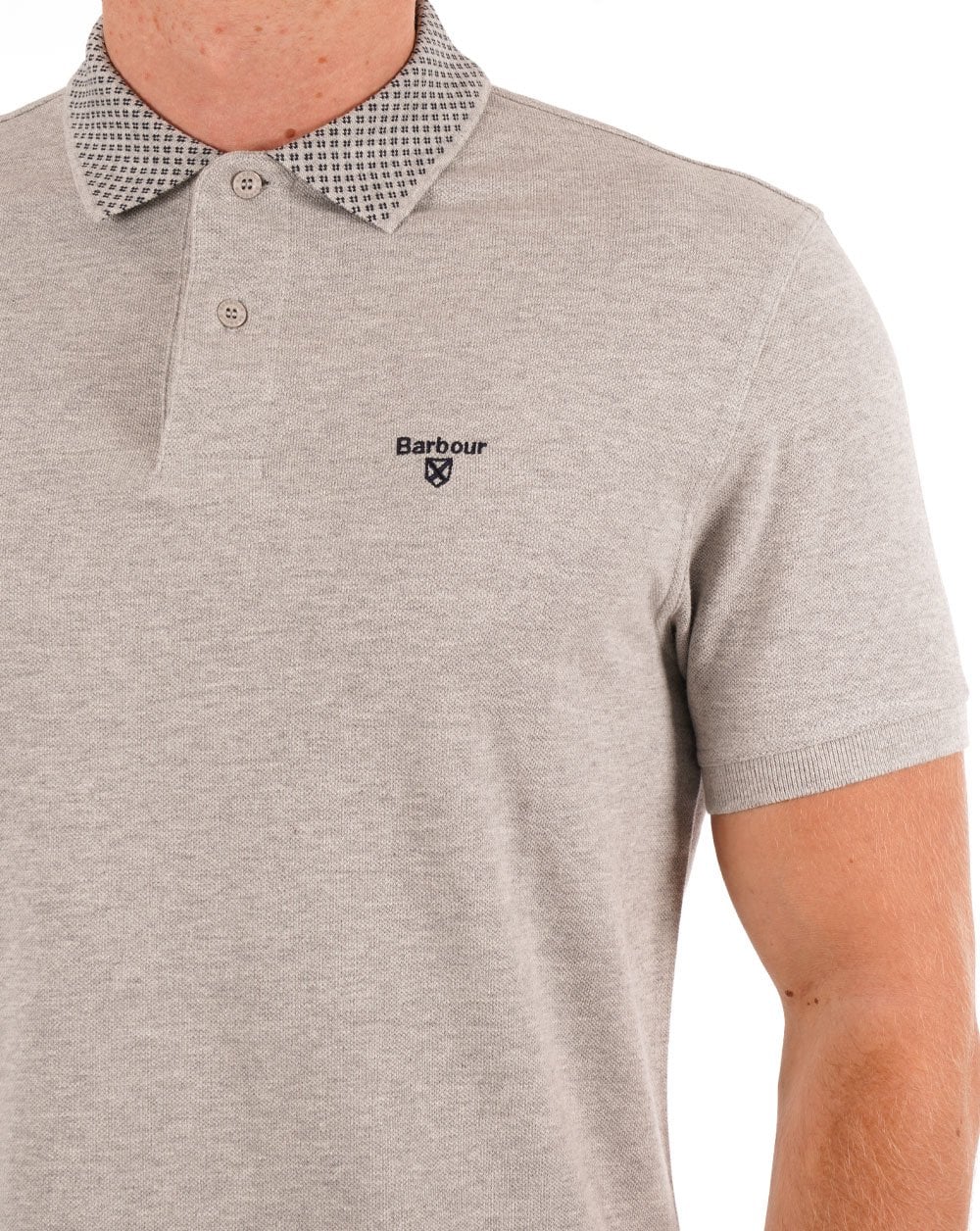 Barbour Bothian Poloshirt Graumeliert