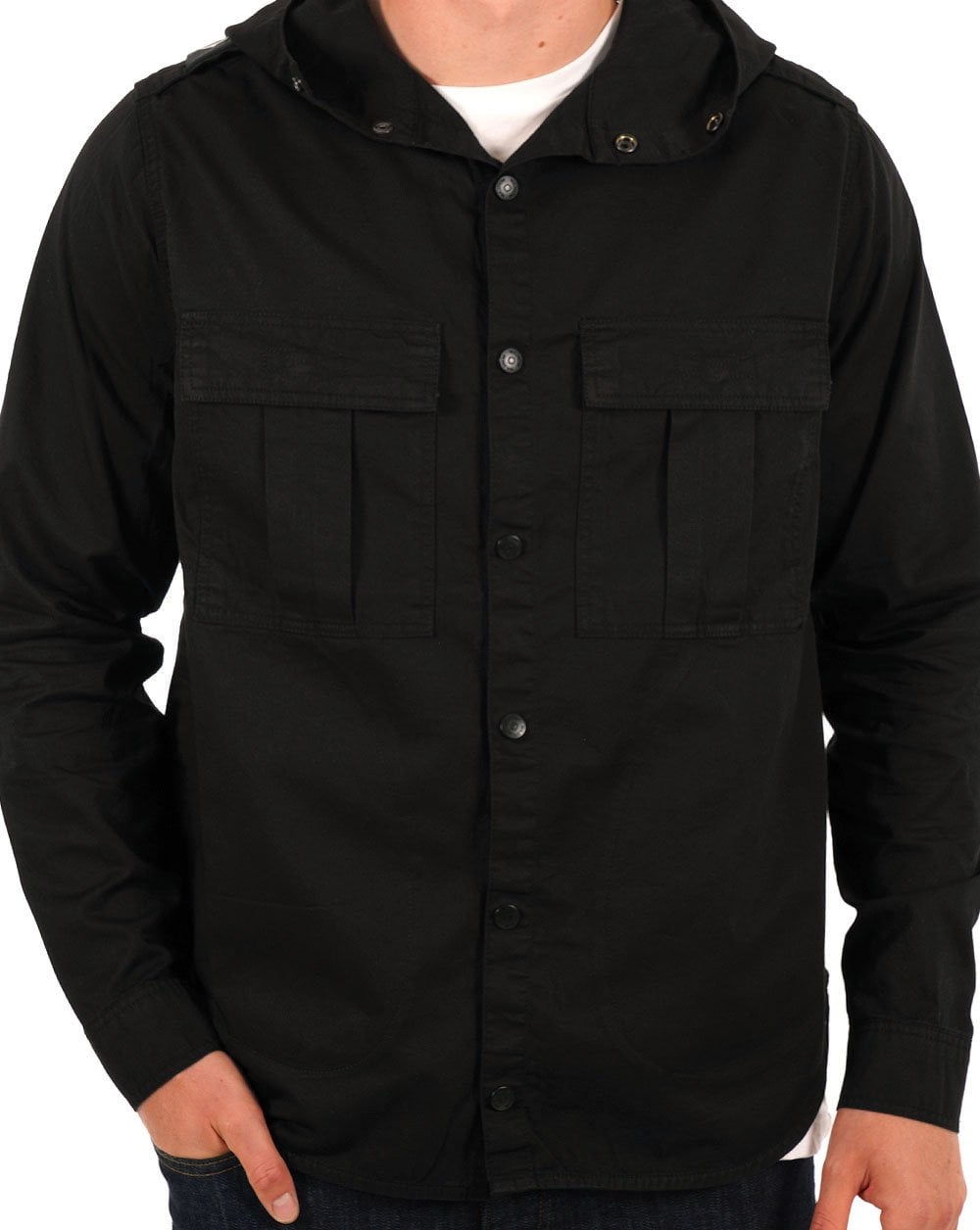 Ma.strum Pd Hooded Parade Overshirt Schwarz