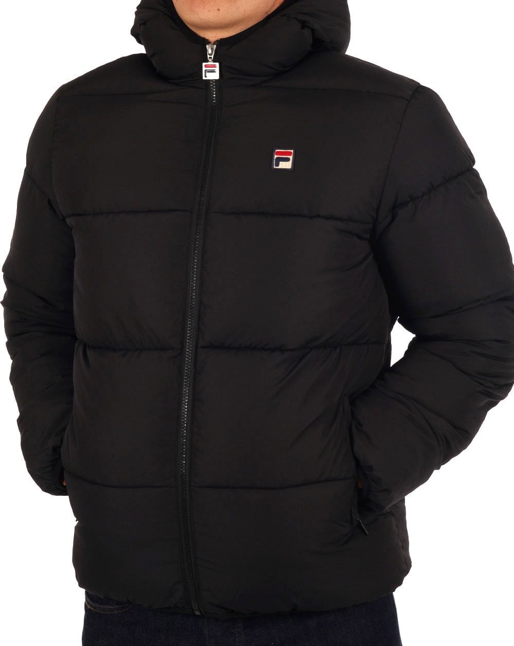 Fila Vintage Harry Pufferjacke Schwarz