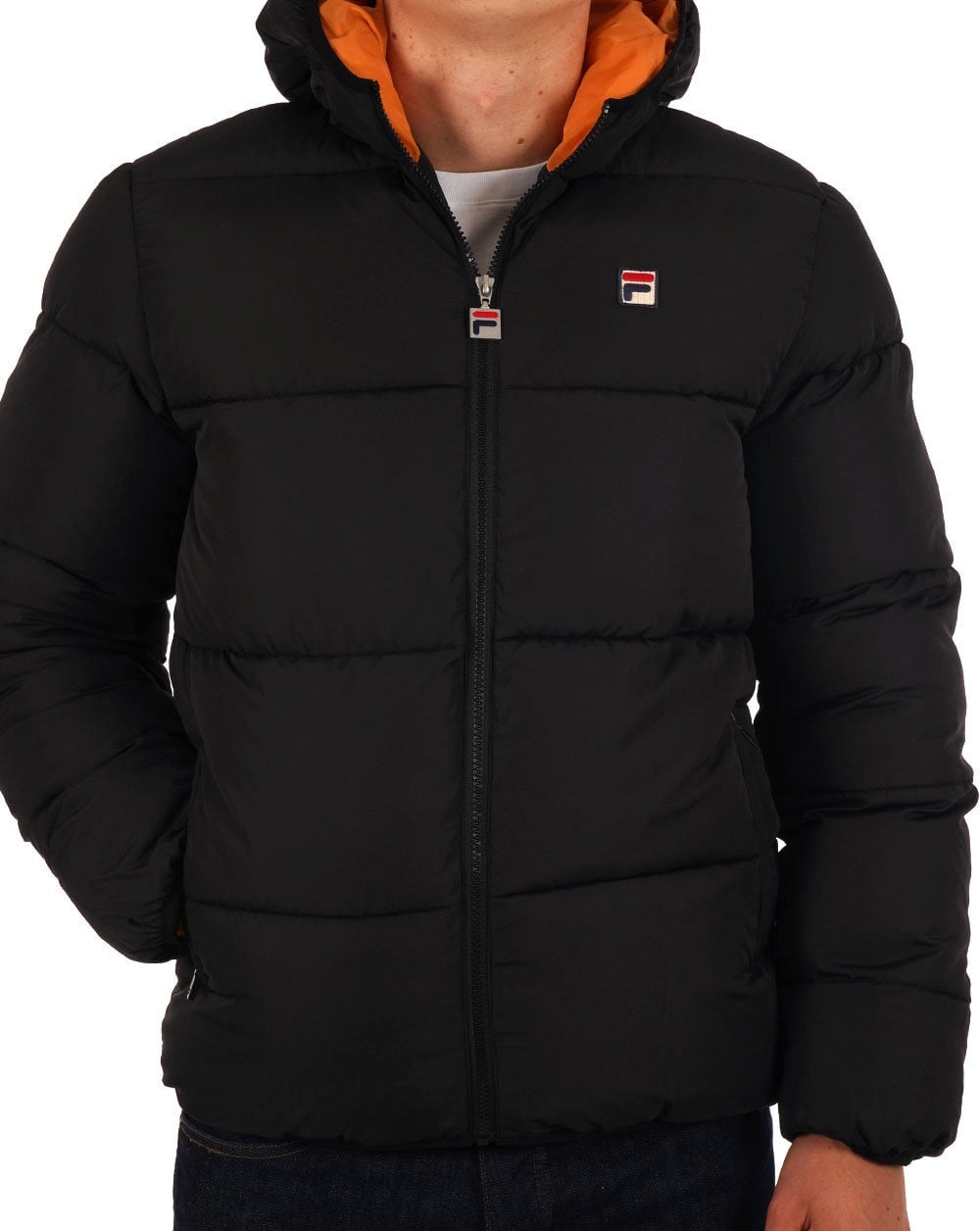 Fila Vintage Harry Pufferjacke Schwarz