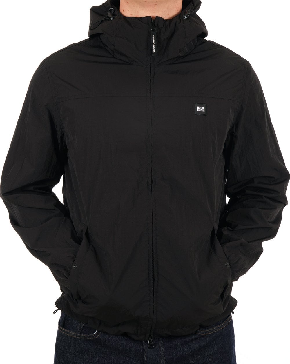 Weekend Offender Windbreaker mit Kapuze Schwarz
