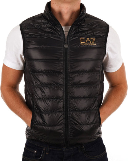 EA7 Core Logo Daunenweste - Schwarz/Gold